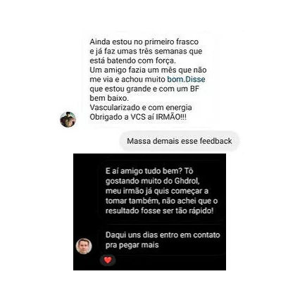 Relatos e depoimentos sobre o suplemento GHDROL